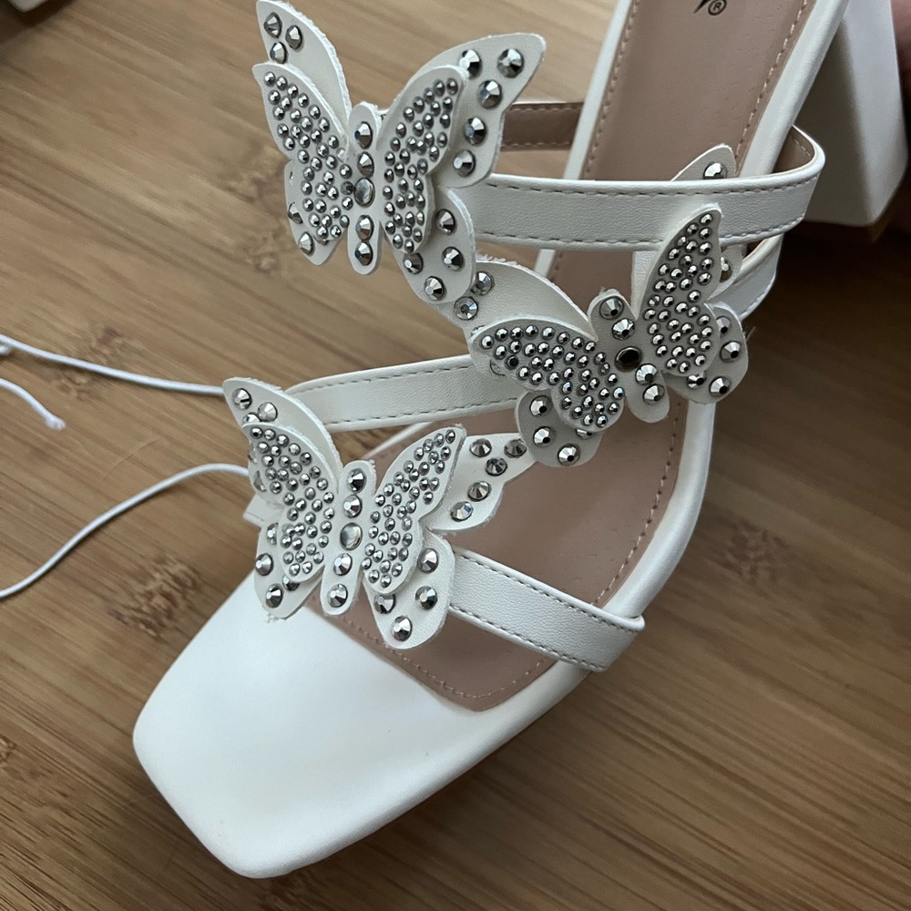 Butterfly Rhinestone Mules - Picture 3 of 5